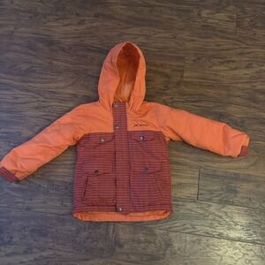 Arctix Hooded Winter Jacket Orange Quilted Ski Snowboard 4T